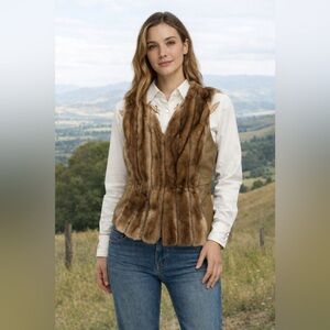 Freeman Fur Vintage Mink and Leather Vest